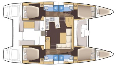 Catamaran Lagoon450 S plan